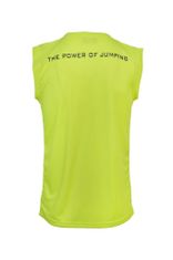 Jumping® Fitness Pánské funkční triko bez rukávů černé/žlutá záda Velikost: M