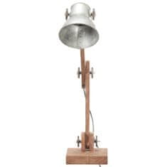shumee Industriální stolní lampa stříbrná kulatá 58 x 18 x 90 cm E27