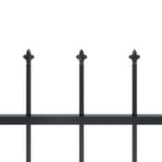 shumee Zahradní plot s hroty ocelový 3,4 x 0,8 m černý