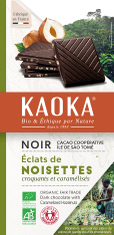 KAOKA Bio hořká čokoláda s oříšky 100 g