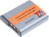 Baterie T6 Power pro SONY Cyber-shot DSC-WX1 serie, Li-Ion, 3,6 V, 950 mAh (3,4 Wh), šedá