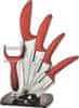 Alum online 5-dílná sada keramických nožů Imperial Collection se stojanem - červená
