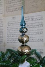 Decor By Glassor Vánoční špice hnědo-modrá
