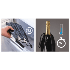 Vacu Vin Aktivní chladič na šampaňské - platinum