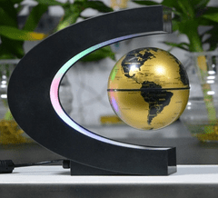 Dekorace Lampa Levitující Globus Zeměkoule - Zlatý