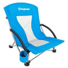 King Camp Kemping skládací židle Deluxe s opěrkami ocel - modrá