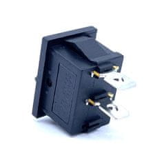 Tracon Electric Kolébkový vypínač ON-OFF, 2-poloh. černý, 16A, 250V, 0-I IP 40 Balení: 5 ks
