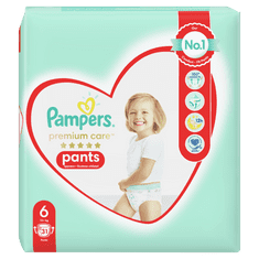 Pampers Plenkové kalhotky Premium Care Pants 6 (15+ kg) 31 ks