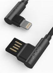 GOLF Kvalitní USB kabel s praktickou "L" koncovkou v černé barvě - USB-C 