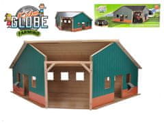Kids Globe Garáž/farma dřevěná 38 x 100 x 38cm 1:16 v krabičce