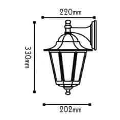 ACA ACA Lighting Garden lantern venkovní nástěnné svítidlo HI6022R