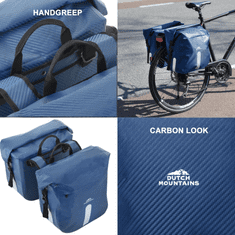 Dutch Mountains Taška na kolo Bicycle Bag Double Blue