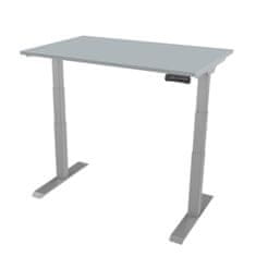 Delso Elektrický výškově nastavitelný stůl PROJUSTER 120x80cm, šedá podnož, šedá deska