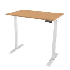 Delso Elektrický výškově nastavitelný stůl PROJUSTER 180x80cm, bílá podnož, buk deska