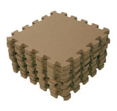 Hrací podložka puzzle Brown 90x90 cm