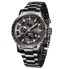 Lige Elegantní pánské hodinky Černá 9902 s exkluzivním dárkem zdarma - pohni se rychle!