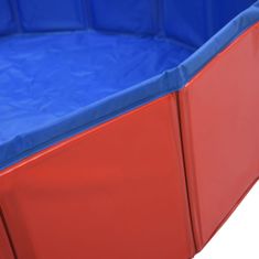 shumee Skládací bazén pro psy červený 80 x 20 cm PVC