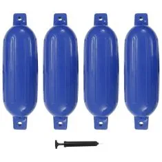 Greatstore Lodní fender 4 ks modrý 58,5 x 16,5 cm PVC