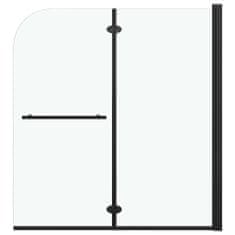 shumee Skládací sprchový kout se 2 panely ESG 120 x 140 cm černý