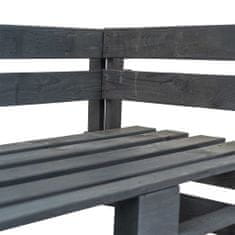 Greatstore Zahradní rohová lavice z palet dřevo šedá