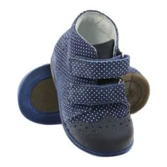 Kožené boty na suchý zip Hugotti navy blue velikost 19