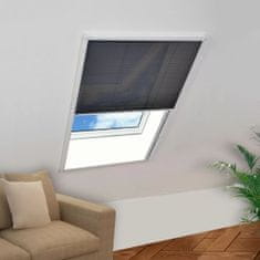 shumee Plisovaná okenní síť proti hmyzu, hliník, 80x120 cm