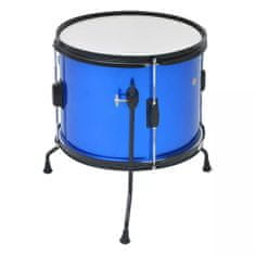 Greatstore Kompletní souprava bicích, ocel s práškovým lakem modrá, pro děti