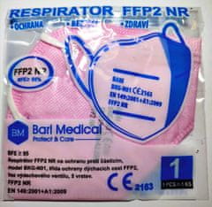 Bari Medical světle růžový respirátor FFP2 (vyrobeno v EU) 20 ks