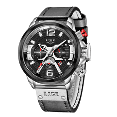 Lige Elegance pro gentlemany: Černá hodinky 8917 s luxusním dárkem ZDARMA