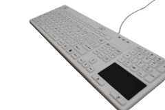RadBee Technology SK314 Voděodolná antibakteriální silikonová klávesnice s touchpadem, bílá