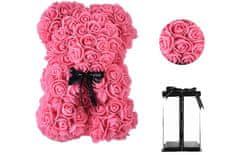 CoolCeny Rose Bear - Medvídek s růží 25 cm, v dárkovém balení - Šedá