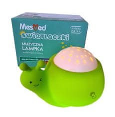 MesMed přenosná magická noční lampička, hlemýžď - zelená