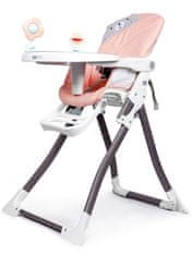 EcoToys Skládací jídelní židlička 2v1 růžová