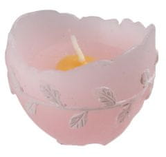 TWM Svíčka na velikonoční vajíčka 5 x 4 cm vosk růžová
