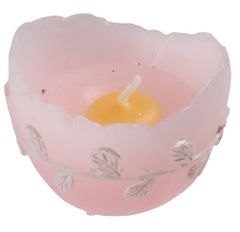 TWM Svíčka na velikonoční vajíčka 5 x 4 cm vosk růžová