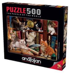 AnaTolian Puzzle Kočičky v knihovně 500 dílků