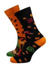 unisex ponožky Hunter oranžovo-černé 39-42