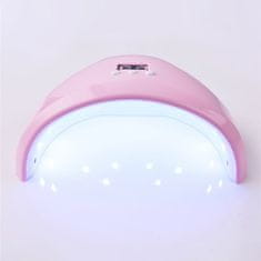 LED / UV lampa na nehty, 36W, růžová