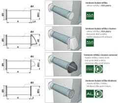 Mikawi Větrací mřížka se stříškou – zpětná klapka – límec d80-150 mm – bílá – MIKAWI 66-4981