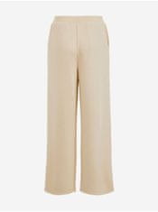 VILA Béžové široké zkrácené kalhoty VILA Emely XL