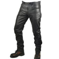 Cruison Kalhoty CLASSIC - pánské černé kožené kalhoty vel. 30