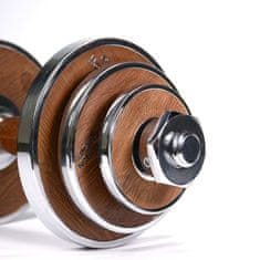 PROIRON Činky jednoruční Walnut Steel 2 x 10 kg (pár)