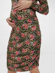 Mama.licious Khaki těhotenské vzorované pouzdrové šaty Mama.licious Charo M
