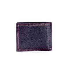 Černá kožená pánská peněženka s elegantním červeným lemováním CE-PR-N-7-GAL.24_281616 Univerzální