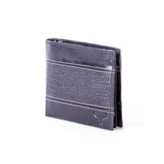 Buffalo Černá pánská kožená peněženka s vodorovnou ražbou CE-PR-N7-VTC.91_281617 Univerzální