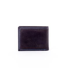 Černá pánská kožená peněženka s elegantním modrým lemováním CE-PR-N-7-GAL.24_281615 Univerzální
