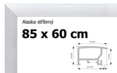 BFHM Alaska hliníkový rám 85x60 cm - stříbrný
