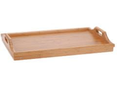 Snídaňový stolek, bambusový podnos s nožičkami, 50x30 cm