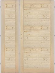 Hdveře Palubkové dvoukřídlé dveře vodorovné 125 a 145cm se zámkem Fab, pravá, 145 cm