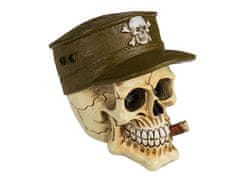 OOTB Dekorace lebka ve vojenské čepici III